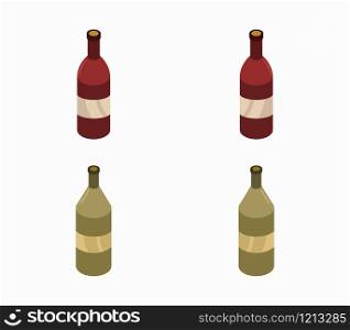 isometric wine bottle