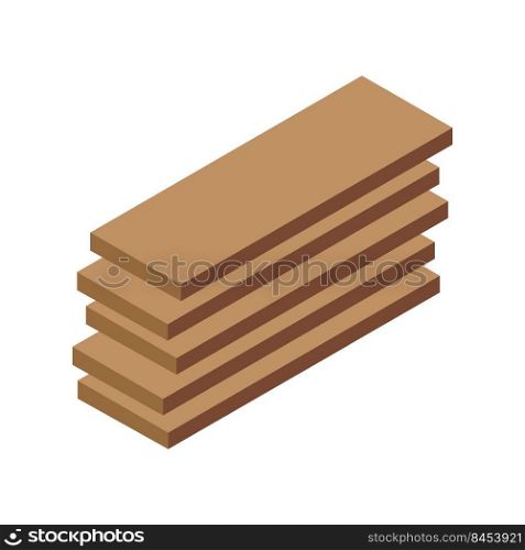 Isometric wooden boards