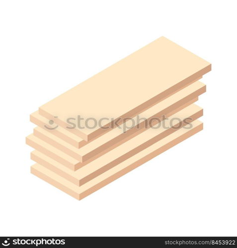 Isometric wooden boards