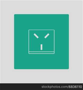 Israel electrical socket icon. Gray background with green. Vector illustration.