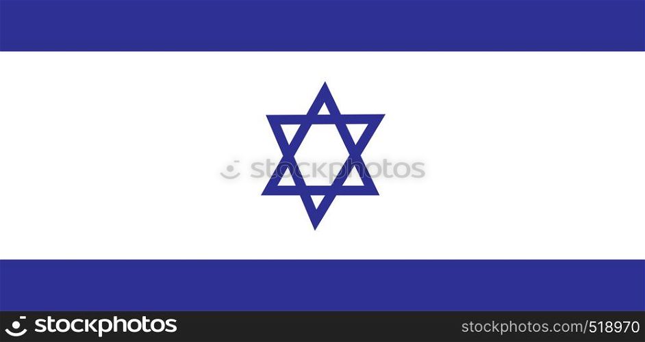 Israel flag vector illustration close up background. Israel flag vector illustration