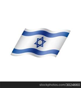 Israel flag, vector illustration. Israel flag, vector illustration on a white background