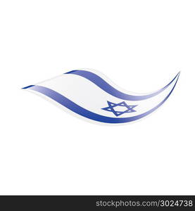 Israel flag, vector illustration. Israel flag, vector illustration on a white background