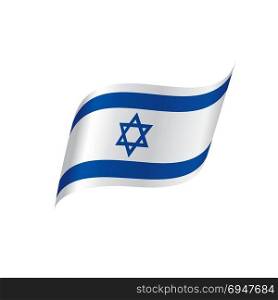 Israel flag, vector illustration. Israel flag, vector illustration on a white background