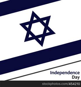 Israel independence day with flag vector illustration for web. Israel independence day