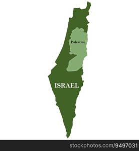 Israel map icon vector illustration symbol design