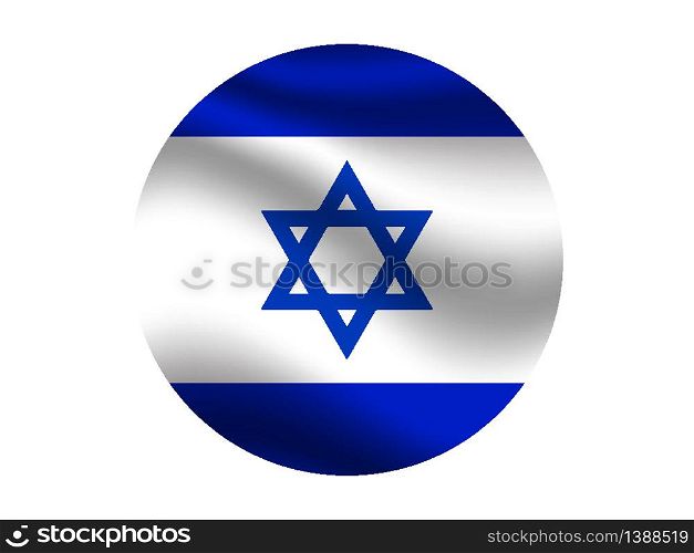 Israel National flag. original color and proportion. Simply vector illustration background, from all world countries flag set for design, education, icon, icon, isolated object and symbol for data visualisation