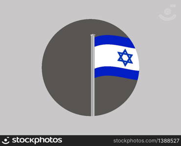 Israel National flag. original color and proportion. Simply vector illustration background, from all world countries flag set for design, education, icon, icon, isolated object and symbol for data visualisation