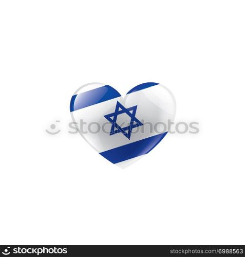 Israel national flag, vector illustration on a white background. Israel flag, vector illustration on a white background
