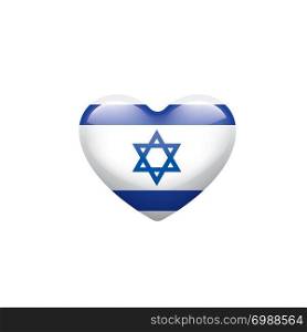 Israel national flag, vector illustration on a white background. Israel flag, vector illustration on a white background