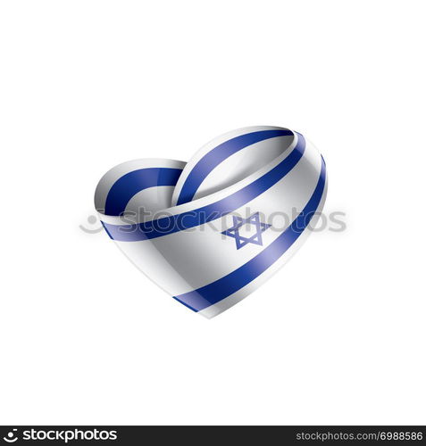 Israel national flag, vector illustration on a white background. Israel flag, vector illustration on a white background