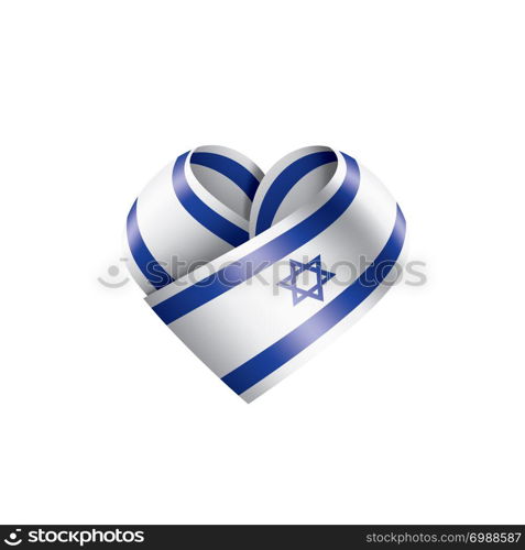 Israel national flag, vector illustration on a white background. Israel flag, vector illustration on a white background