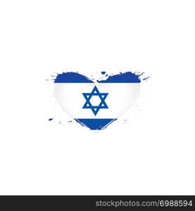 Israel national flag, vector illustration on a white background. Israel flag, vector illustration on a white background