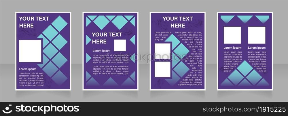 IT business blank brochure layout design. Professional service. Vertical poster template set with empty copy space for text. Premade corporate reports collection. Editable flyer paper pages. IT business blank brochure layout design