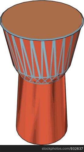 It is a djembe or jembe is a rope tuned skin-covered goblet drum played with bare hands originally from West Africa produces a wide variety of sound vector color drawing or illustration