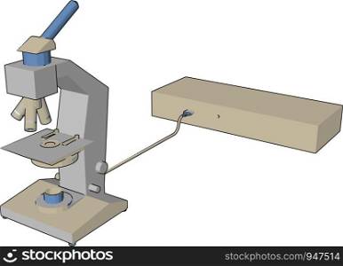 It is a scientific device to observe or examine something used in pathology lab etc vector color drawing or illustration