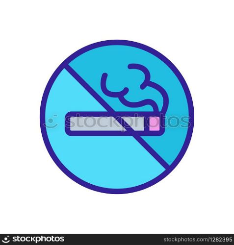 It is forbidden to smoke an icon vector. Thin line sign. Isolated contour symbol illustration. It is forbidden to smoke an icon vector. Isolated contour symbol illustration