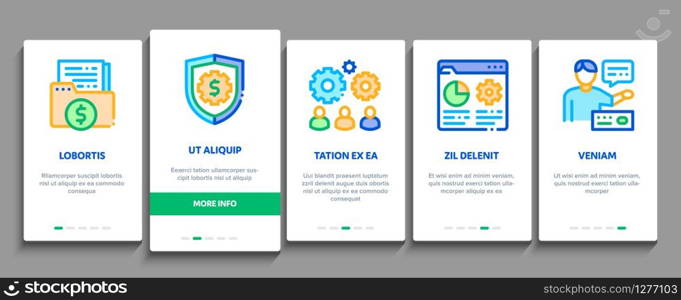 It Manager Developer Onboarding Mobile App Page Screen Vector. It Manager Badge And Binary Code, Web Site Development And Programming Concept Linear Pictograms. Color Contour Illustrations. It Manager Developer Onboarding Elements Icons Set Vector