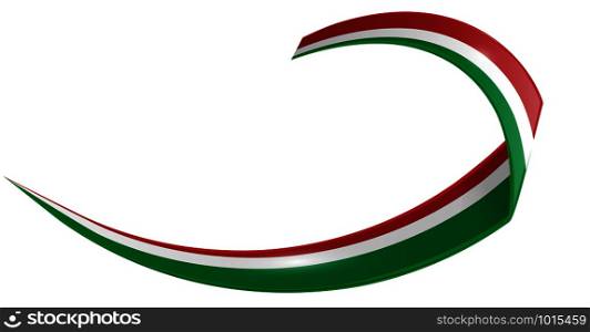 italian and mexican shape wave flag isolated on white background. vector. italian and mexican shape wave flag isolated on white background