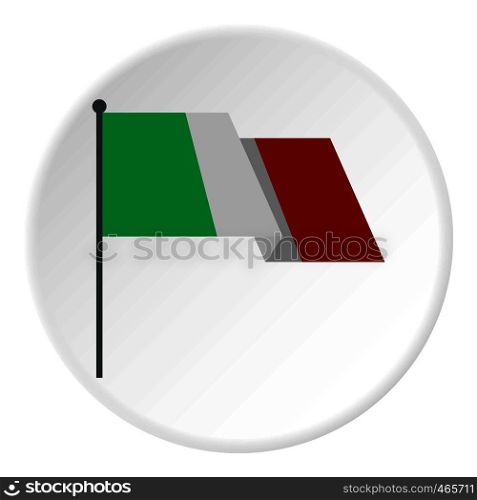 Italian flag icon in flat circle isolated on white background vector illustration for web. Italian flag icon circle