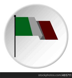 Italian flag icon in flat circle isolated on white background vector illustration for web. Italian flag icon circle