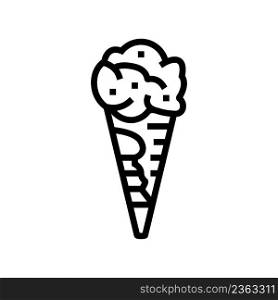 italian ice cream line icon vector. italian ice cream sign. isolated contour symbol black illustration. italian ice cream line icon vector illustration