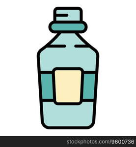 Italian oil bottle icon outline vector. Olive plant. Virgin extra color flat. Italian oil bottle icon vector flat