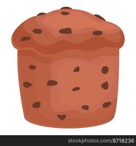 Italian panettone icon cartoon vector. Bread cake. Chocolate bakery. Italian panettone icon cartoon vector. Bread cake