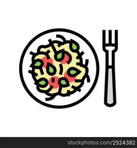 italian pasta color icon vector. italian pasta sign. isolated symbol illustration. italian pasta color icon vector illustration