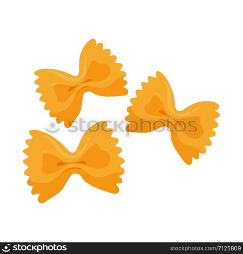 Italian pasta, farfalle. vector illustration