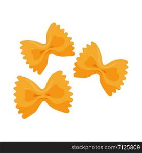Italian pasta, farfalle. vector illustration