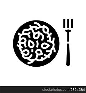 italian pasta glyph icon vector. italian pasta sign. isolated contour symbol black illustration. italian pasta glyph icon vector illustration