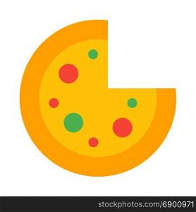 italian pizza, icon on isolated background