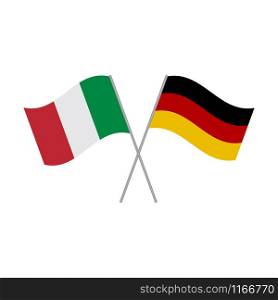 Italy and Germany flags vector isolated on white background