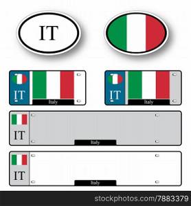 italy auto set against white background, abstract vector art illustration, image contains transparency