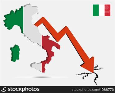 Italy economic crisis concept Vector illustration eps 10.. Italy economic crisis concept Vector illustration eps 10