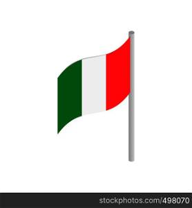 Italy flag icon in isometric 3d style on a white background. Italy flag icon in isometric 3d style
