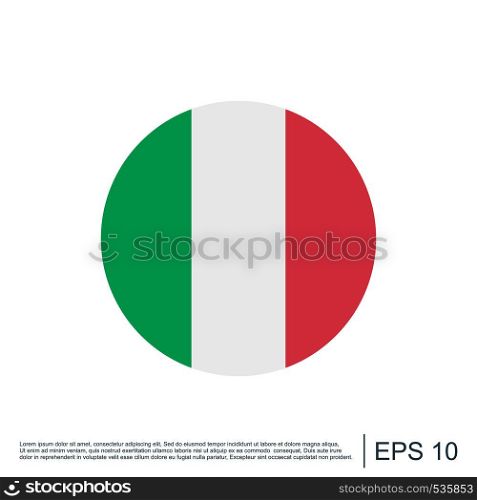 Italy Flag Icon Template
