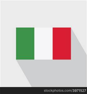 Italy flag Long Shadow design vector