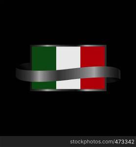 Italy flag Ribbon banner design