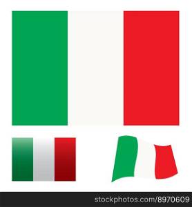 Italy flag set vector image
