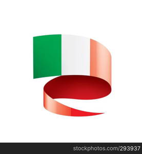 Italy flag, vector illustration on a white background. Italy flag, vector illustration on a white background.