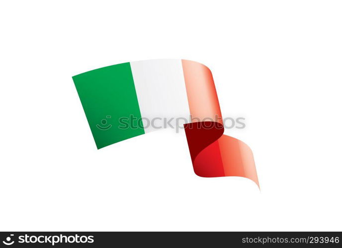 Italy flag, vector illustration on a white background. Italy flag, vector illustration on a white background.