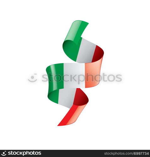 Italy flag, vector illustration on a white background. Italy flag, vector illustration on a white background.