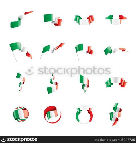 Italy flag, vector illustration on a white background. Italy flag, vector illustration on a white background.
