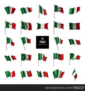 Italy flag, vector illustration on a white background. Italy flag, vector illustration