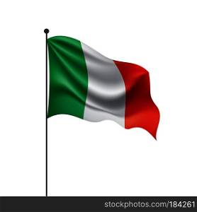Italy flag, vector illustration on a white background. Italy flag, vector illustration
