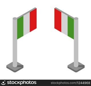 Italy isometric flag