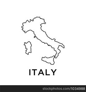 Italy map icon design trendy