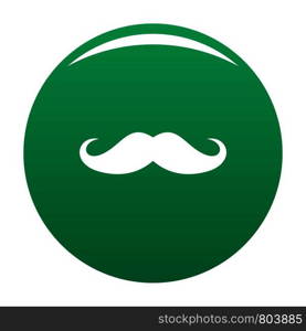 Italy mustache icon. Simple illustration of italy mustache vector icon for any design green. Italy mustache icon vector green